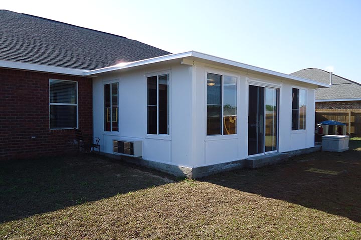 A whiteh surnoom designed specifically to match fit and match the house. Built under budget in Louisiana, LA