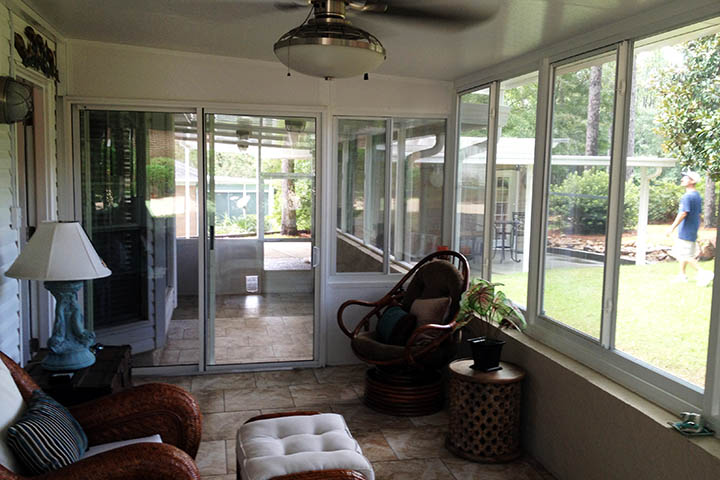 The Southern states benfit from sunrooms because a space is created that shelters from the weather with air consitioning and any ammenities desired to create a relaxing and fun environment for the family and guests
